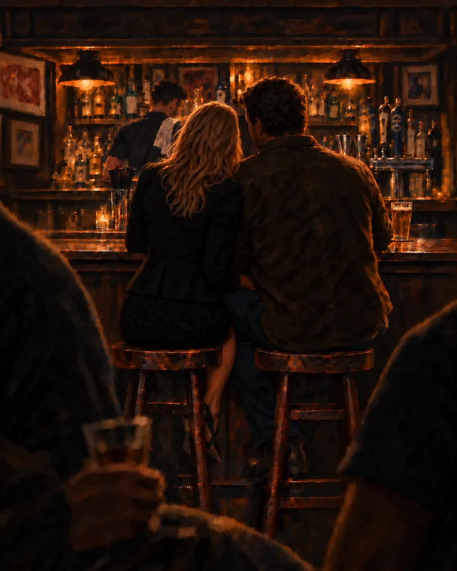 Jack and Ruby at a bar.